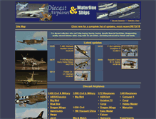 Tablet Screenshot of diecastairplanesandwaterlineships.com